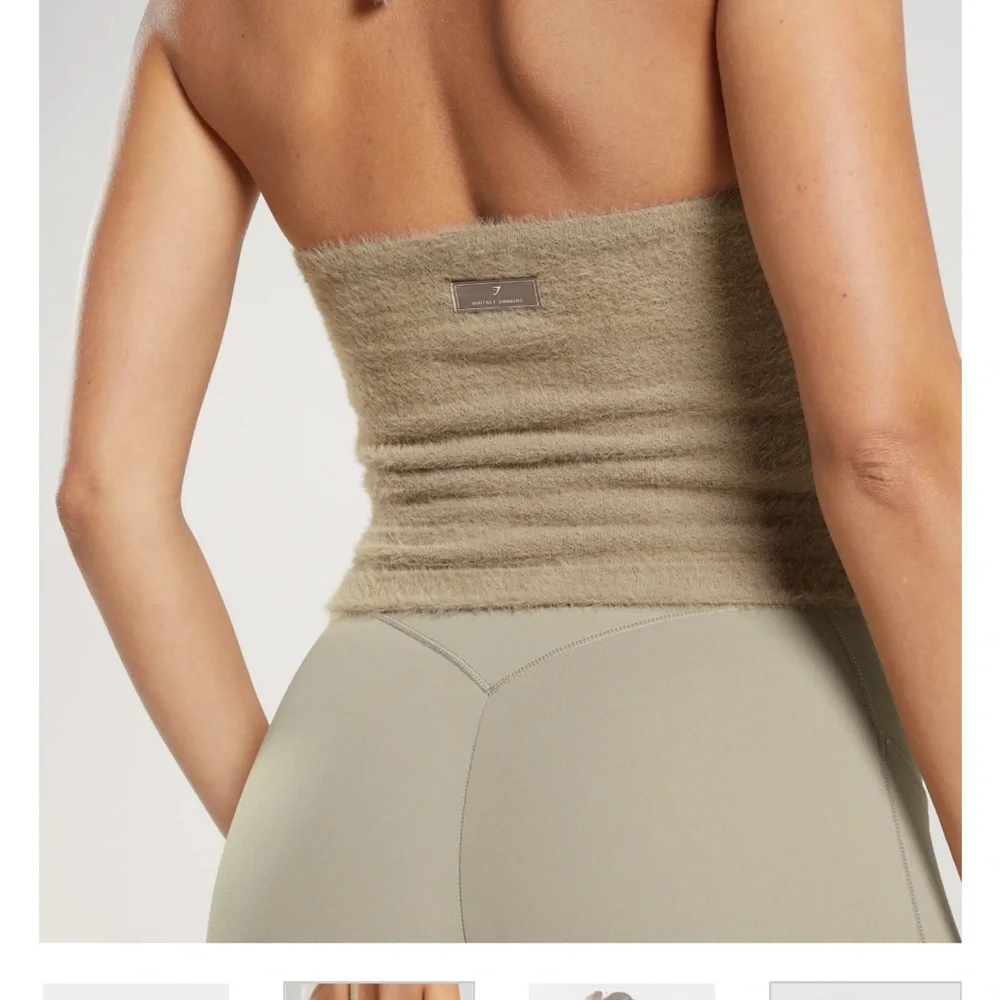 Gymshark Fuzzy Tan Halter Tank Top - Picture 12 of 12